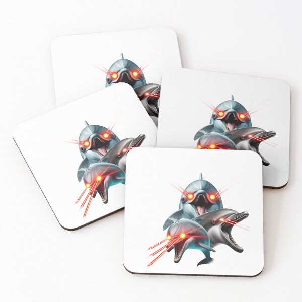 Item preview, 3D Illustration of Laser Dolphin - Unique and Futuristic Art designed and sold by atikus.