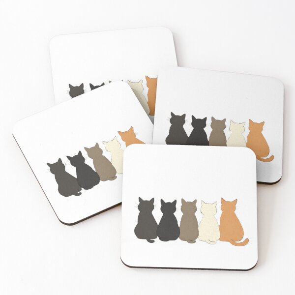 Item preview, Cartoon cats in a row, shown from behind designed and sold by Tee Studio.