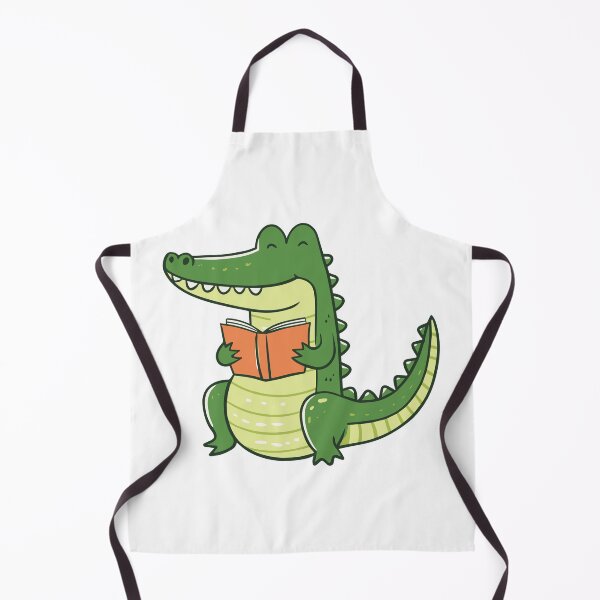 Item preview, Illustration of a cute crocodile reading a book designed and sold by rasagamastore.