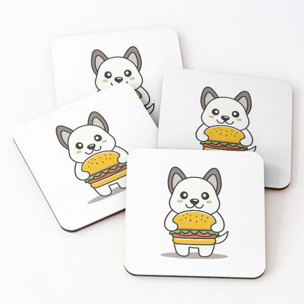 Item preview, Cute dog holding a burger with lettuce and tomato designed and sold by rasagamastore.