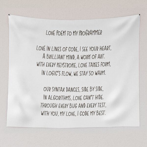 Item preview, Love Poem to My Programmer Boyfriend/Girlfriend designed and sold by GypsyMerch.