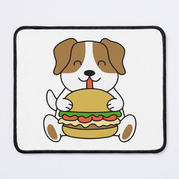 Item preview, Cute dog holding a burger with lettuce and tomato designed and sold by rasagamastore.