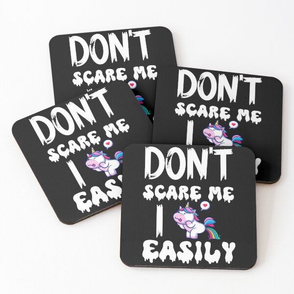 Item preview, Don't Scare Me I Poop Rainbow Easily Funny Quote Embarrassing Gag Halloween designed and sold by Quirky Shirts.