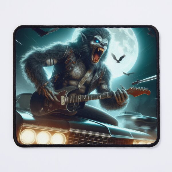 Item preview, Werewolf Playing Electric Guitar - Gothic Rock'n'Roll 3D Art designed and sold by atikus.