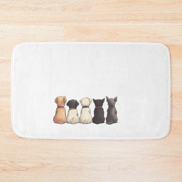 Item preview, From the back, cartoon dogs sit together designed and sold by Tee Studio.