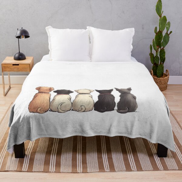Item preview, From the back, cartoon dogs sit together designed and sold by Tee Studio.