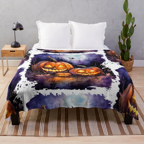 Item preview, Watercolor Spooky Pumpkins, Halloween designed and sold by ArtPixelHaven.