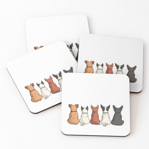 Item preview, Back view of cartoon dogs sitting designed and sold by Tee Studio.