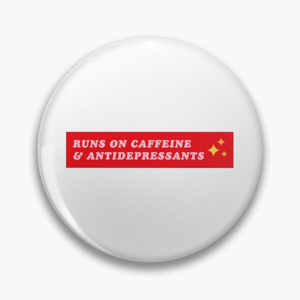 Item preview, Runs von caffeine and antidepressants sticker designed and sold by NiklasRe.