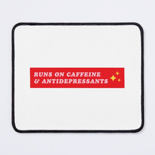Item preview, Runs von caffeine and antidepressants sticker designed and sold by NiklasRe.