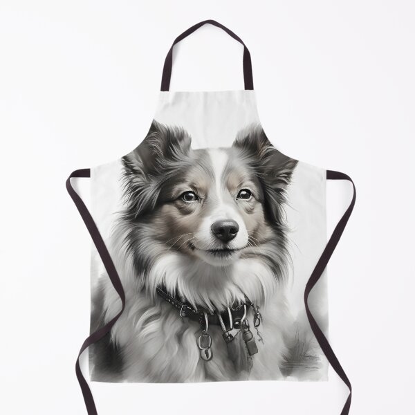 Item preview, Black and white Shetland Sheepdog pencil drawing designed and sold by Pencil-Art.