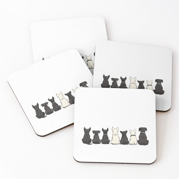 Item preview, A row of cartoon dogs sitting with their designed and sold by Tee Studio.