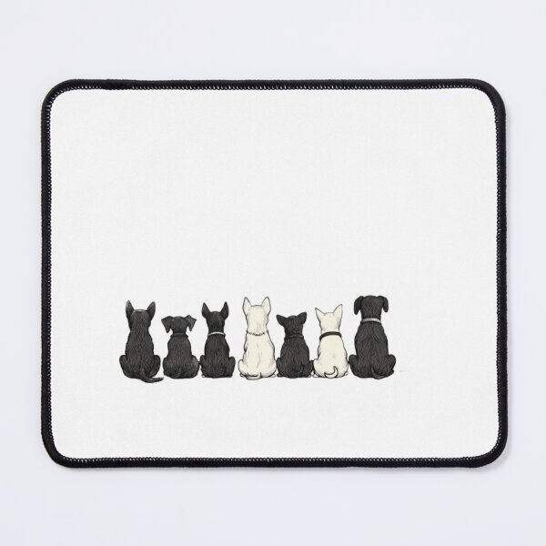 Item preview, A row of cartoon dogs sitting with their designed and sold by Tee Studio.
