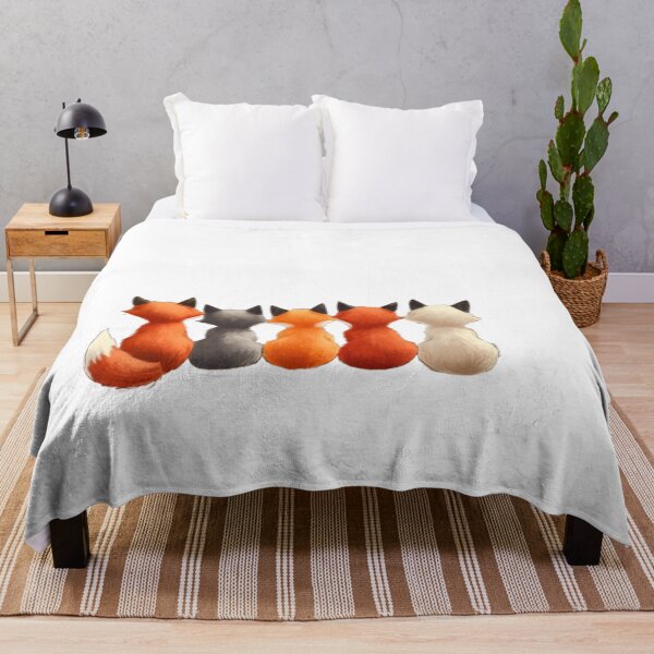 Item preview, Cartoon foxes sitting in a row, back designed and sold by Tee Studio.