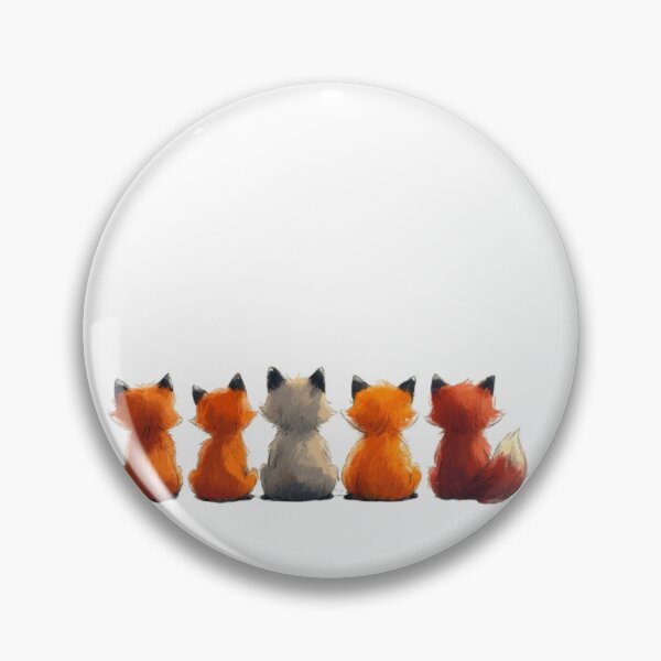 Item preview, Foxes in a row, cartoon style, back view designed and sold by Tee Studio.