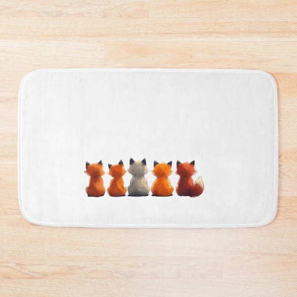 Item preview, Foxes in a row, cartoon style, back view designed and sold by Tee Studio.