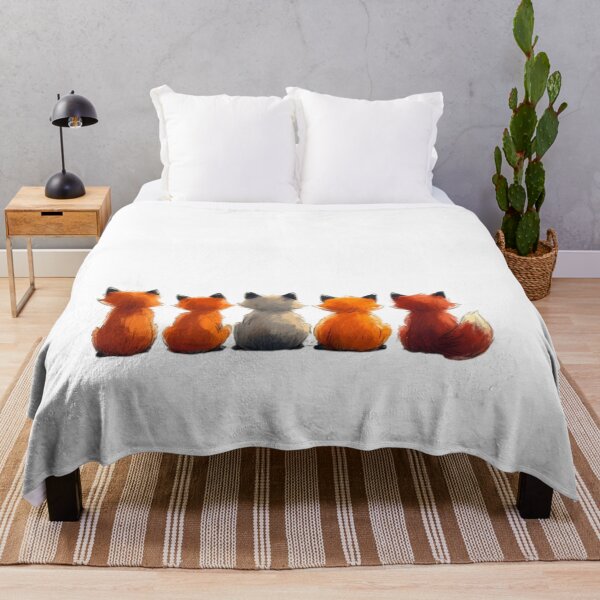 Item preview, Foxes in a row, cartoon style, back view designed and sold by Tee Studio.