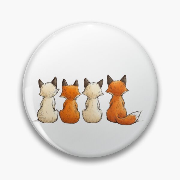 Item preview, Cartoon foxes in a row, back facing. designed and sold by Tee Studio.