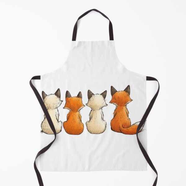 Item preview, Cartoon foxes in a row, back facing. designed and sold by Tee Studio.