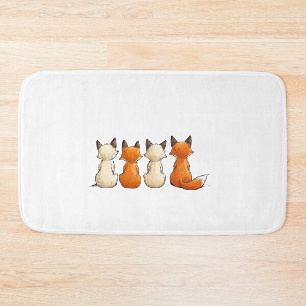 Item preview, Cartoon foxes in a row, back facing. designed and sold by Tee Studio.