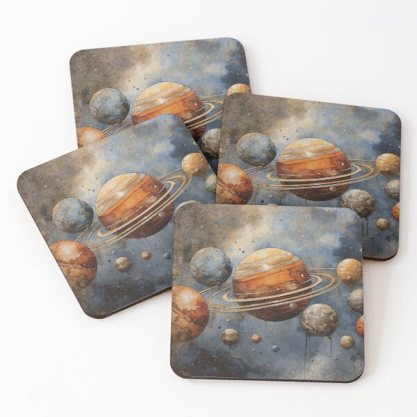 Item preview, Abstract Planets - Space designed and sold by FlowerMeFlorals.