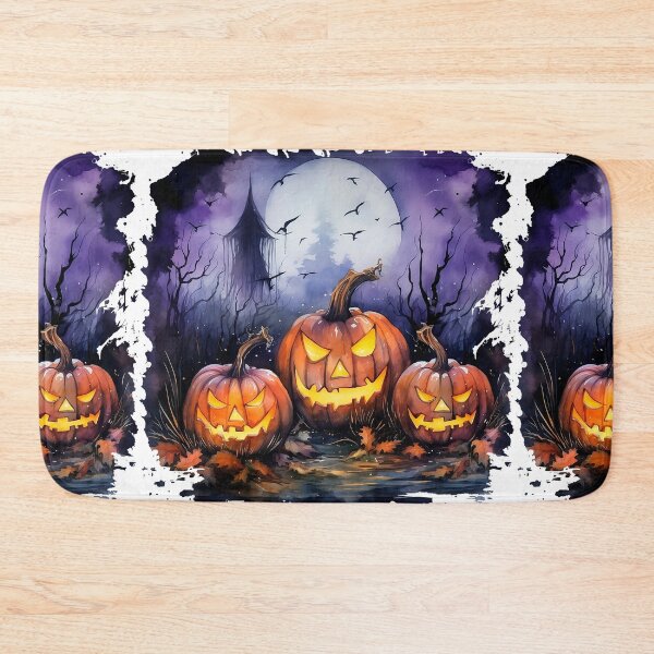 Item preview, Watercolor Spooky Pumpkins, Halloween designed and sold by ArtPixelHaven.