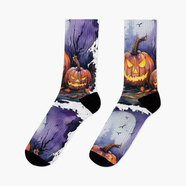 Item preview, Watercolor Spooky Pumpkins, Halloween designed and sold by ArtPixelHaven.