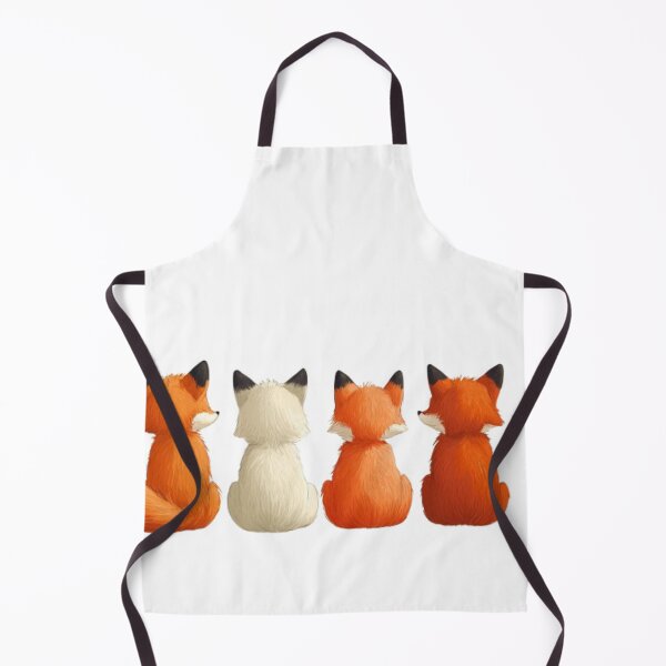 Item preview, Back view of cartoon foxes sitting. designed and sold by Tee Studio.