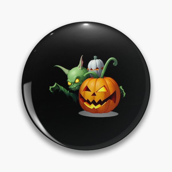 Item preview, Mischievous Goblin Halloween pumpkin designed and sold by WitMeme.