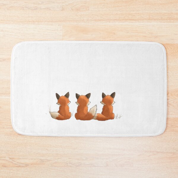 Item preview, Foxes sitting in a row, cartoon back. designed and sold by Tee Studio.