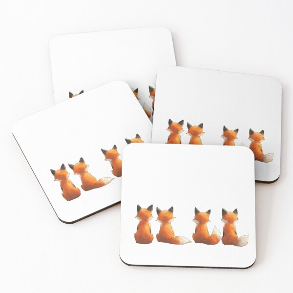 Item preview, Cartoon foxes lined up, back view. designed and sold by Tee Studio.