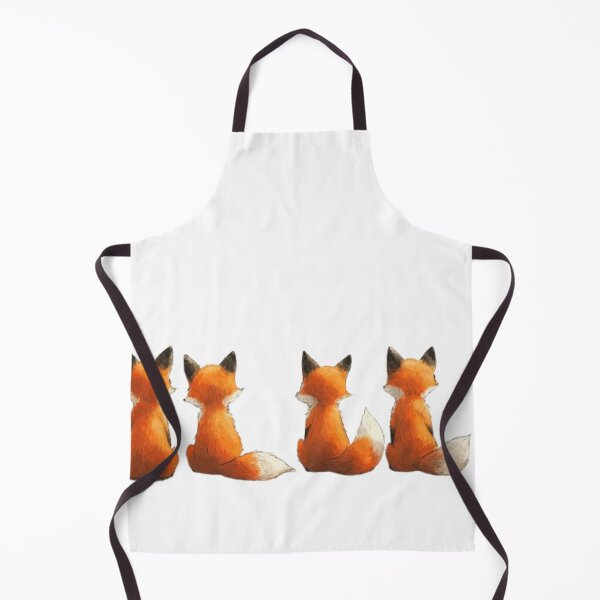 Item preview, Cartoon foxes lined up, back view. designed and sold by Tee Studio.