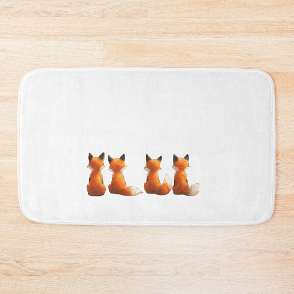 Item preview, Cartoon foxes lined up, back view. designed and sold by Tee Studio.