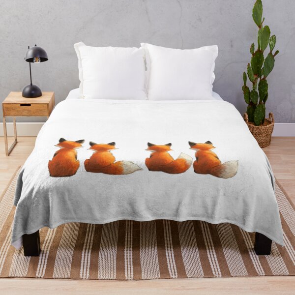 Item preview, Cartoon foxes lined up, back view. designed and sold by Tee Studio.