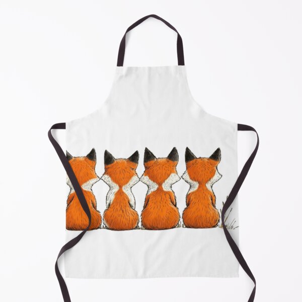 Item preview, Back view of foxes in a row, cartoon. designed and sold by Tee Studio.