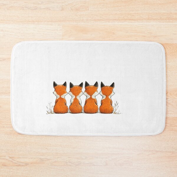 Item preview, Back view of foxes in a row, cartoon. designed and sold by Tee Studio.