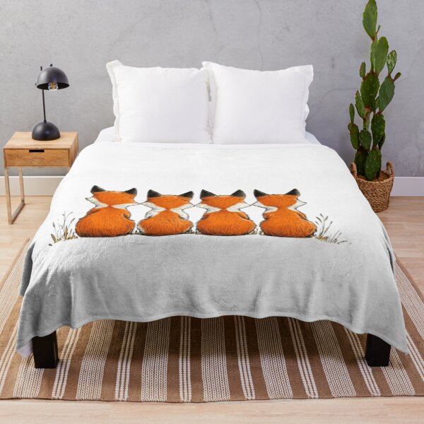 Item preview, Back view of foxes in a row, cartoon. designed and sold by Tee Studio.