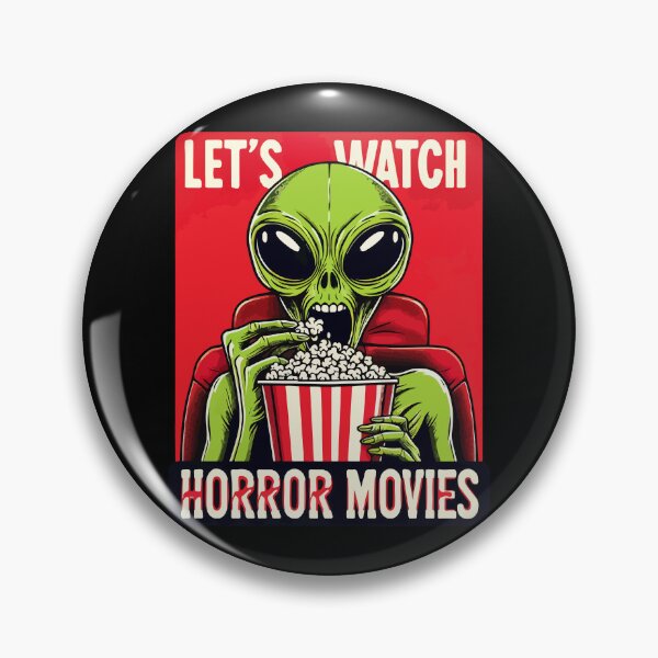 Artikelvorschau, Lasst uns Horrorfilme anschauen – Lustige Aliens entworfen und verkauft von TomFrontierArt.
