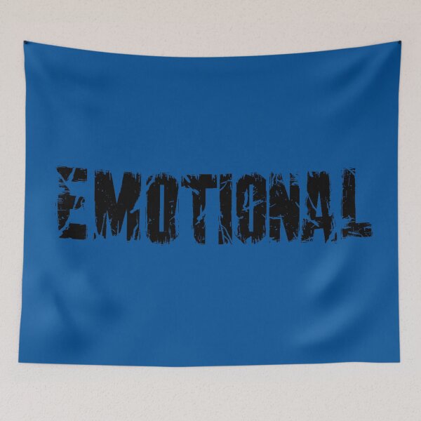 Item preview,  Raw Emotion: Powerful Abstract Typography - Black-Blue designed and sold by LuminShadowArt.