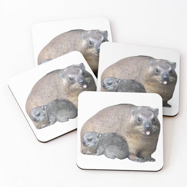 Item preview, rock hyrax mom and baby  designed and sold by SillyLittleSnek.