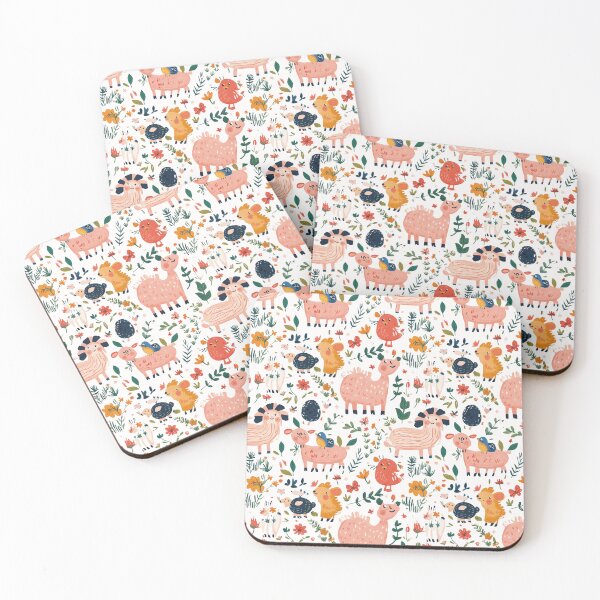 Item preview, Whimsical illustration of farm animals designed and sold by porbenjaporn.