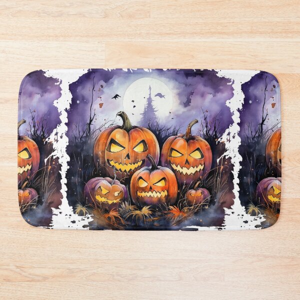 Item preview, Watercolor Spooky Pumpkins, Halloween designed and sold by ArtPixelHaven.