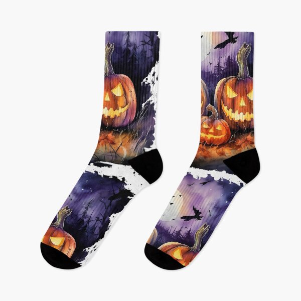 Item preview, Watercolor Spooky Pumpkins, Halloween designed and sold by ArtPixelHaven.