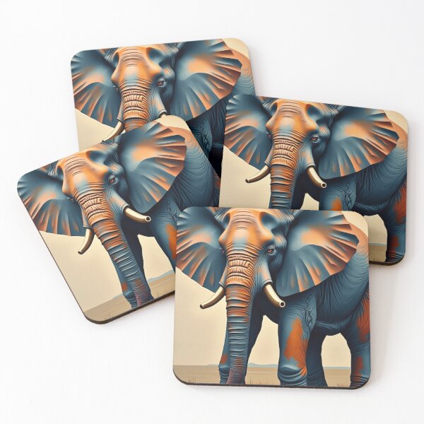 Item preview, Elephant Portrait Cubist Design  designed and sold by UniqueDuoDesign.