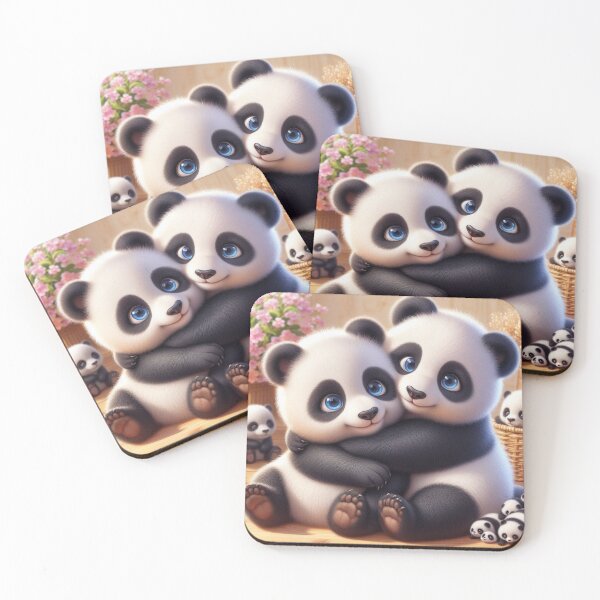 Item preview, Cuddling Pandas 2 designed and sold by PANDALOVEART.