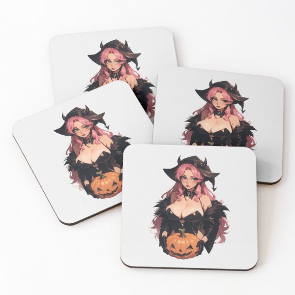 Item preview, Hot Halloween Girl with Pink hair designed and sold by WaifuBrowser.
