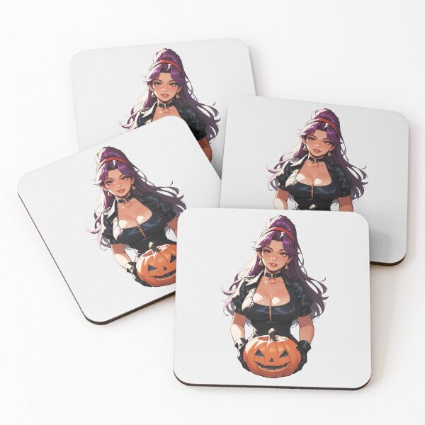 Item preview, Hot Halloween Girl with Purple hair designed and sold by WaifuBrowser.