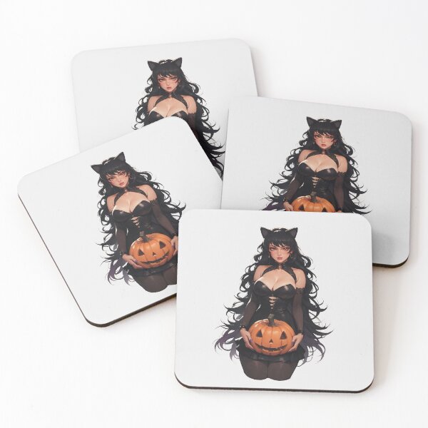 Item preview, Hot Halloween Girl with Black Hair designed and sold by WaifuBrowser.