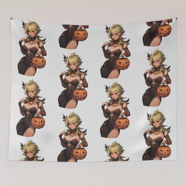 Item preview, Hot Halloween Girl with Green hair designed and sold by WaifuBrowser.