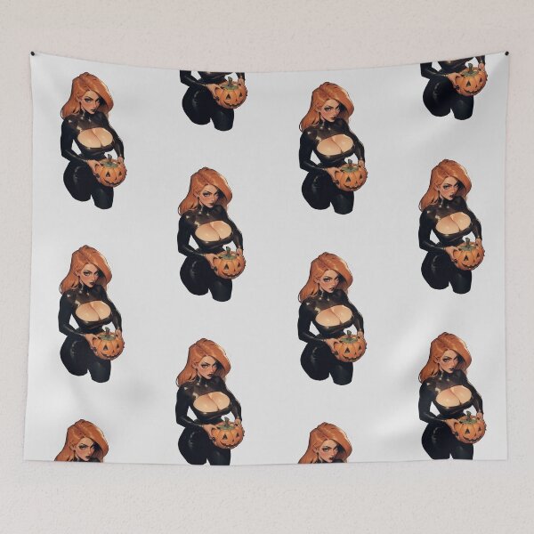 Item preview, Hot Halloween Girl with Red hair designed and sold by WaifuBrowser.